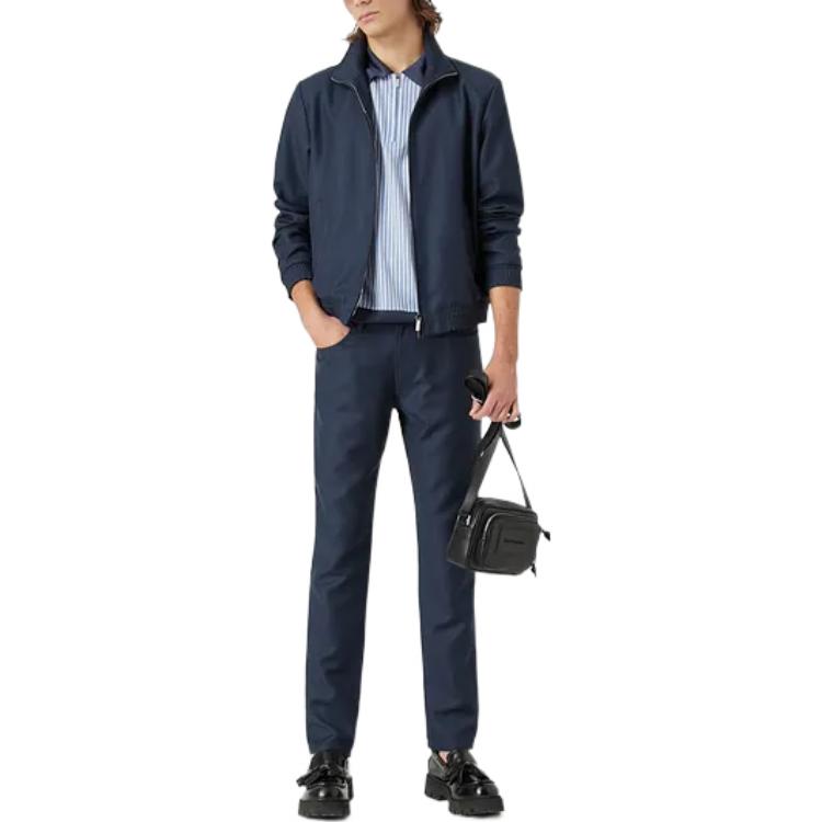 EMPORIO ARMANI  FW22 Navy Denim-Style Zipper Jacket H31R29-C1051-1919 圖 3