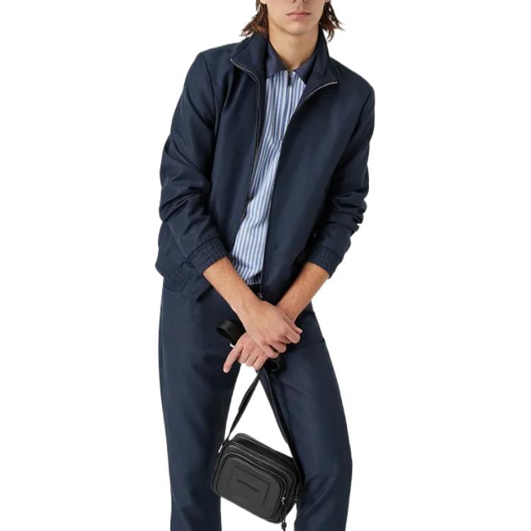 EMPORIO ARMANI  FW22 Navy Denim-Style Zipper Jacket H31R29-C1051-1919 圖 4