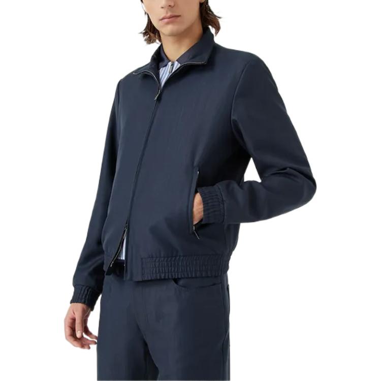 EMPORIO ARMANI  FW22 Navy Denim-Style Zipper Jacket H31R29-C1051-1919 圖 6