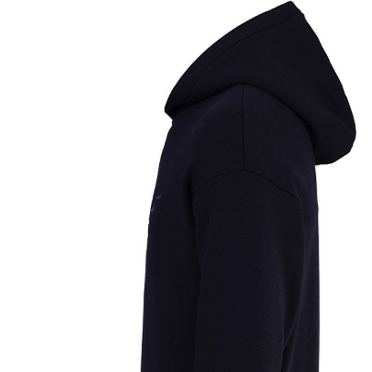 Sizing EMPORIO ARMANI FW22 海軍藍連帽衫標誌圖案套頭設計連帽衫。 6L1ML9-1JWPZ-09F4