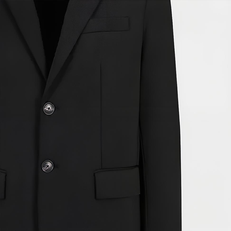 Shop EMPORIO ARMANI Blazer Hitam Lengan Panjang Single-Breasted FW23. 6R1GQ31-JNYZ1-0999