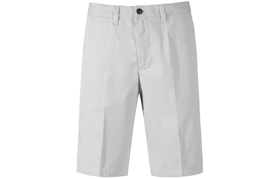 EMPORIO ARMANI  FW23 Casual Straight Solid Button Shorts Light Grey. 8N1PB3-1NK0Z-0611