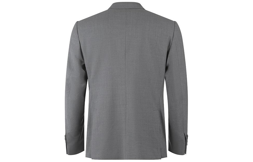 Shop EMPORIO ARMANI FW23 灰色纯色单排扣西装套装 D41VM1-D1537-631