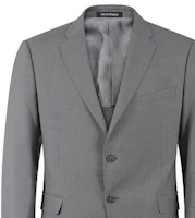 Cheap EMPORIO ARMANI FW23 Grey Solid Lapel Single-Breasted Suit Set D41VM1-D1537-631