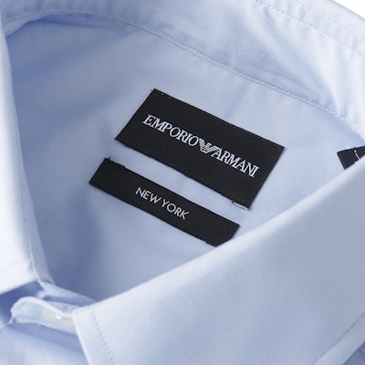 EMPORIO ARMANI FW23 Solid Color Button-Up Long Sleeve Shirt Blue 01CN50-01C68-700 Purchase EMPORIO ARMANI FW23 Solid Color Button-Up Long Sleeve Shirt Blue 01CN50-01C68-700