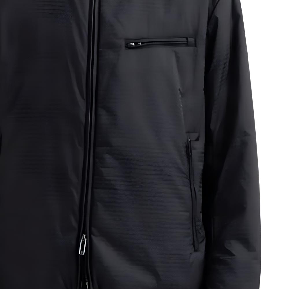 EMPORIO ARMANI  FW24 Black Logo Print Hooded Zip-Up Cotton Jacket 6D1B64-1NNXZ-0999 圖 8