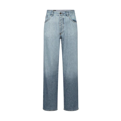 EMPORIO ARMANI Gradient Mid-Rise Zipper Straight Jeans Blue 3D1J72-1DL8Z-0943