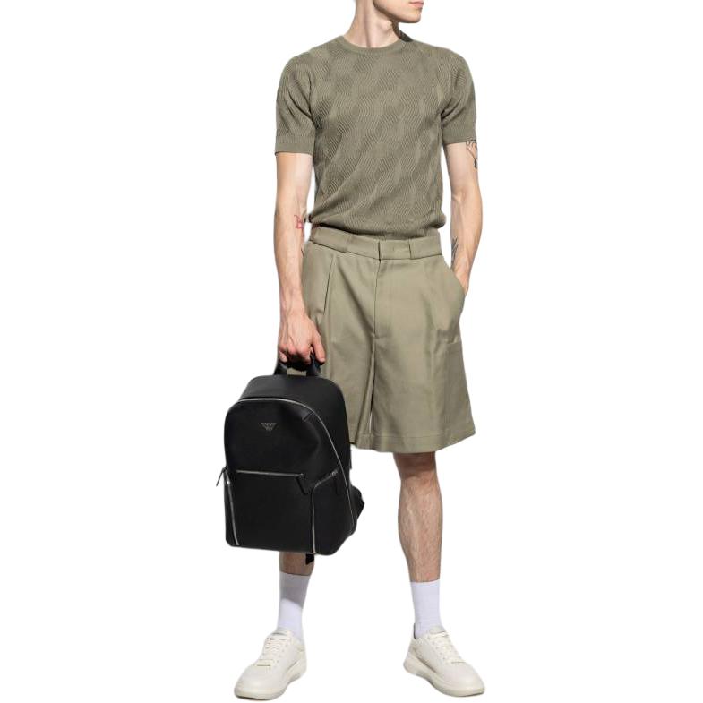 Lookbook EMPORIO ARMANI  Green Casual Mid-Waist Loose Fit Shorts. H41PB3-E1086-544