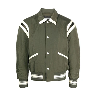 EMPORIO ARMANI Green Embroidered Logo Bomber Jacket. 6R1BZ2-1NZOZ-0514