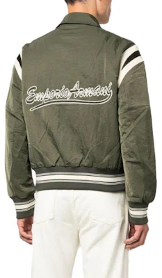 EMPORIO ARMANI 綠色刺繡Logo飛行夾克外套 6R1BZ2-1NZOZ-0514 Shop EMPORIO ARMANI 綠色刺繡Logo飛行夾克外套 6R1BZ2-1NZOZ-0514