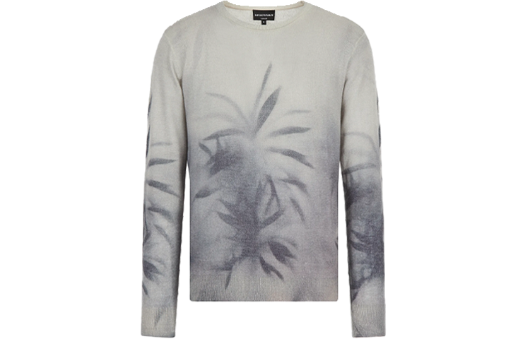 Emporio Armani  Green Floral Print Crewneck Cashmere Sweater. 3L1MV1-1M01Z-F521 圖 2
