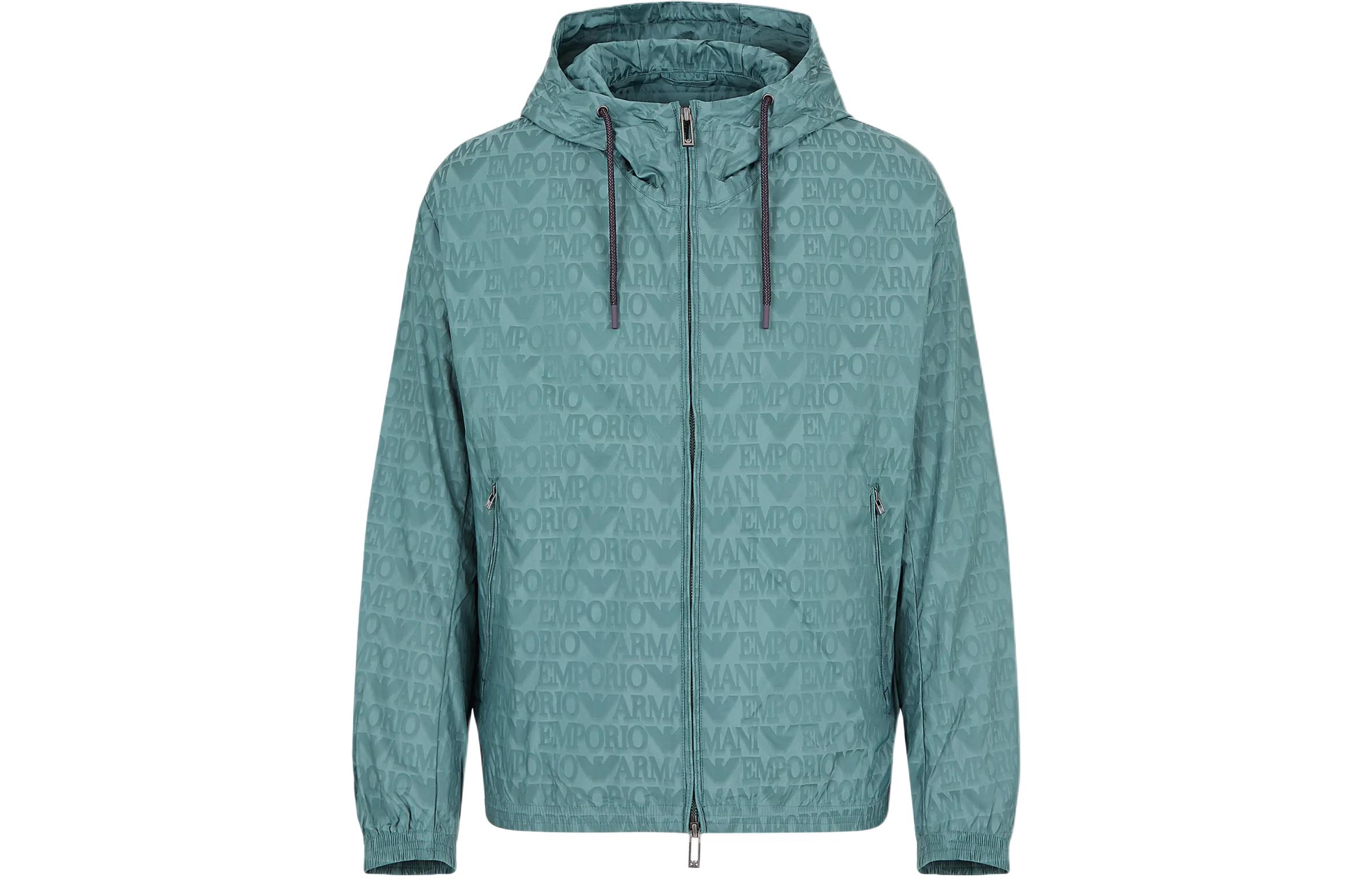 Emporio Armani  Green Logo Printed Hooded Jacket. 3D1BH4-1NNXZ-0779 圖 2