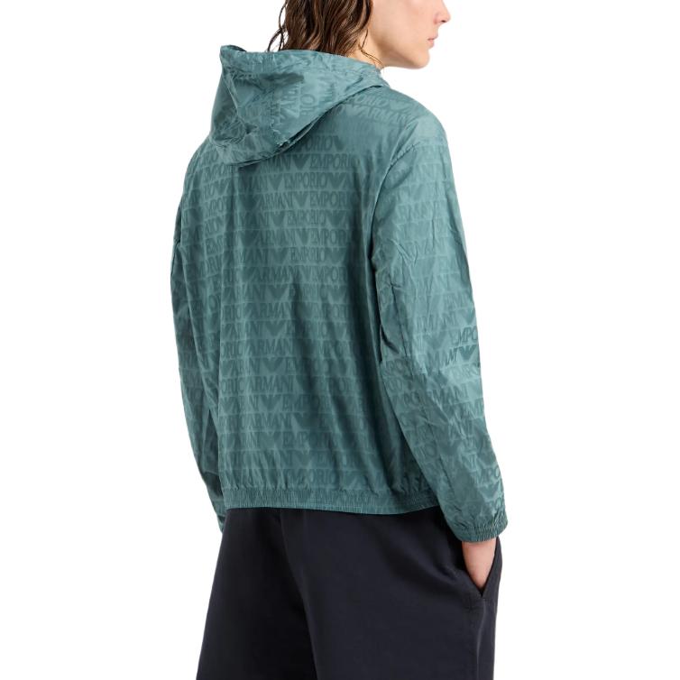 Emporio Armani  Green Logo Printed Hooded Jacket. 3D1BH4-1NNXZ-0779 圖 4