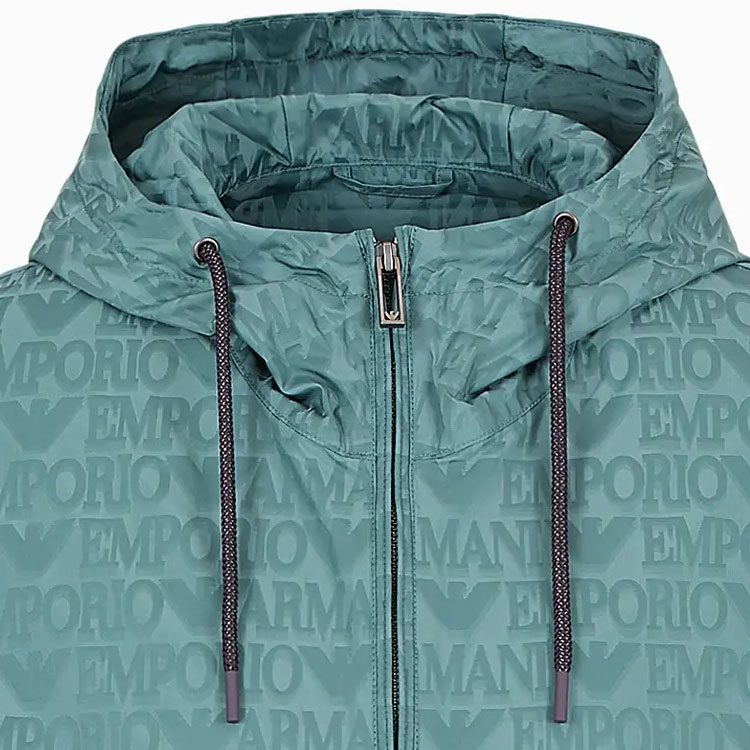 Emporio Armani  Green Logo Printed Hooded Jacket. 3D1BH4-1NNXZ-0779 圖 6