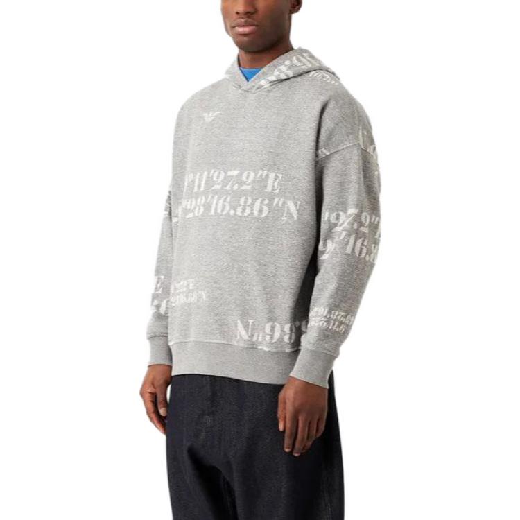 Emporio Armani  Grey Hoodie with Logo Print - Relaxed Fit. 6R1MFX-1JFEZ-F633 圖 3