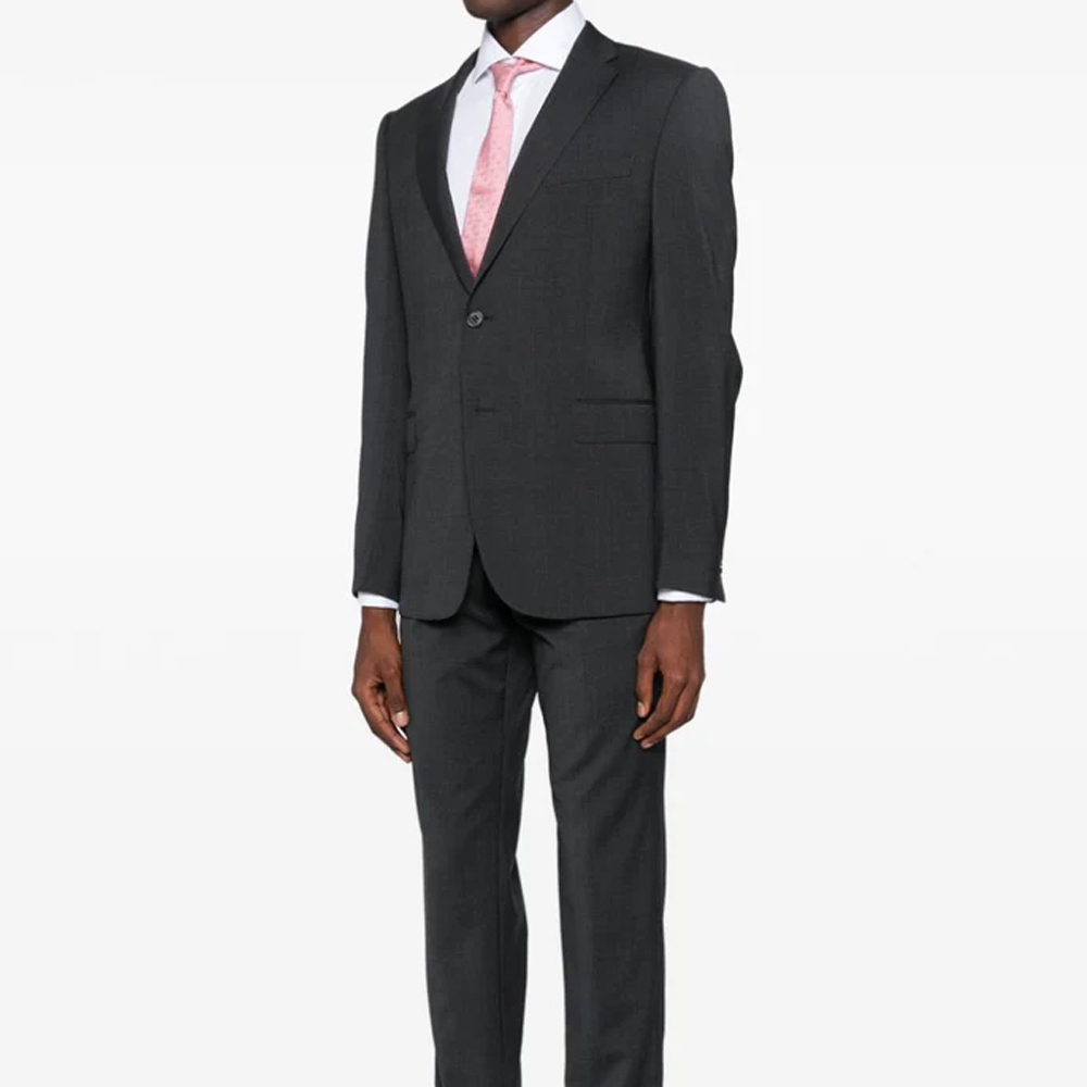 Shop Emporio Armani  Grey Single-Breasted Zip Long Sleeve Suit Set EM000478-TE10155-O8001