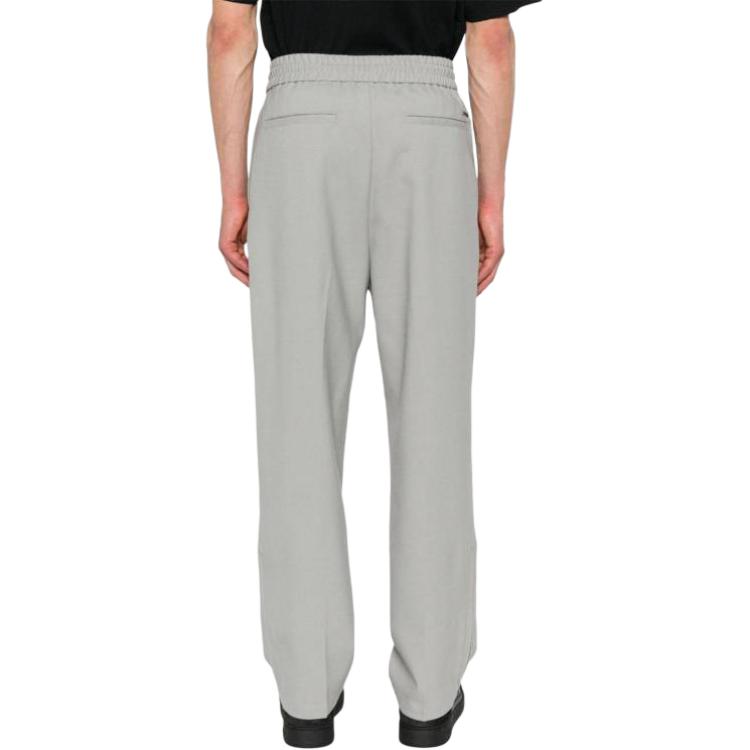 Shop EMPORIO ARMANI 灰色修身拼接系带休闲裤 3D1PN4-1NFVZ-06G1