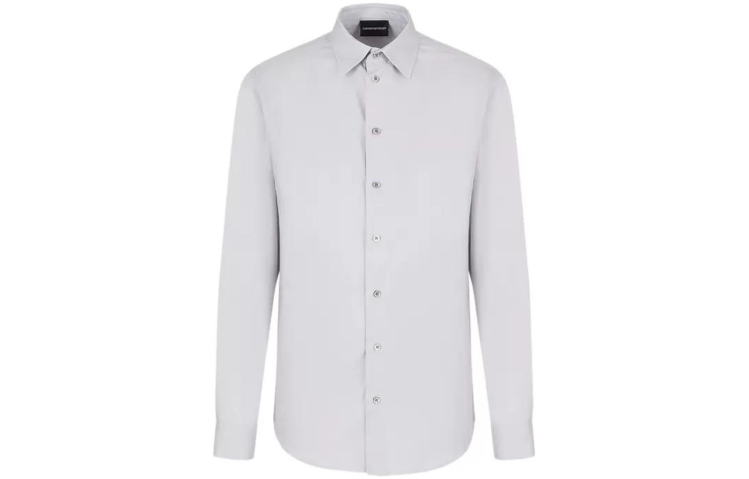 Order Emporio Armani 灰色素面休閒長袖襯衫 FW22 H31SM0-C12F-0600