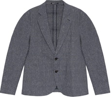 Emporio Armani Grey Solid Single-Breasted Long Sleeve Blazer. D41G37-D1058-1916 Emporio Armani Grey Solid Single-Breasted Long Sleeve Blazer. D41G37-D1058-1916