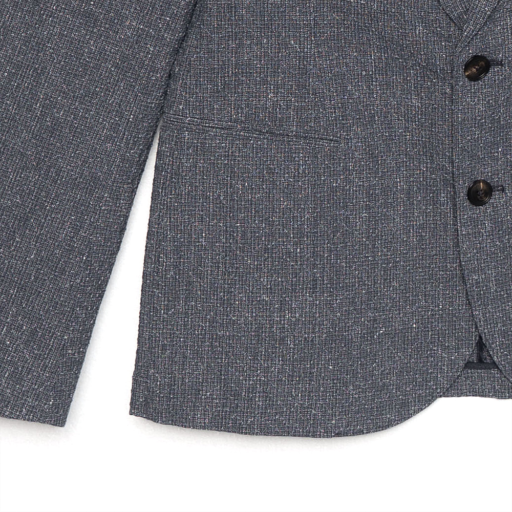 Details for 엠포리오 아르마니 그레이 솔리드 싱글브레스트 긴소매 블레이저. D41G37-D1058-1916