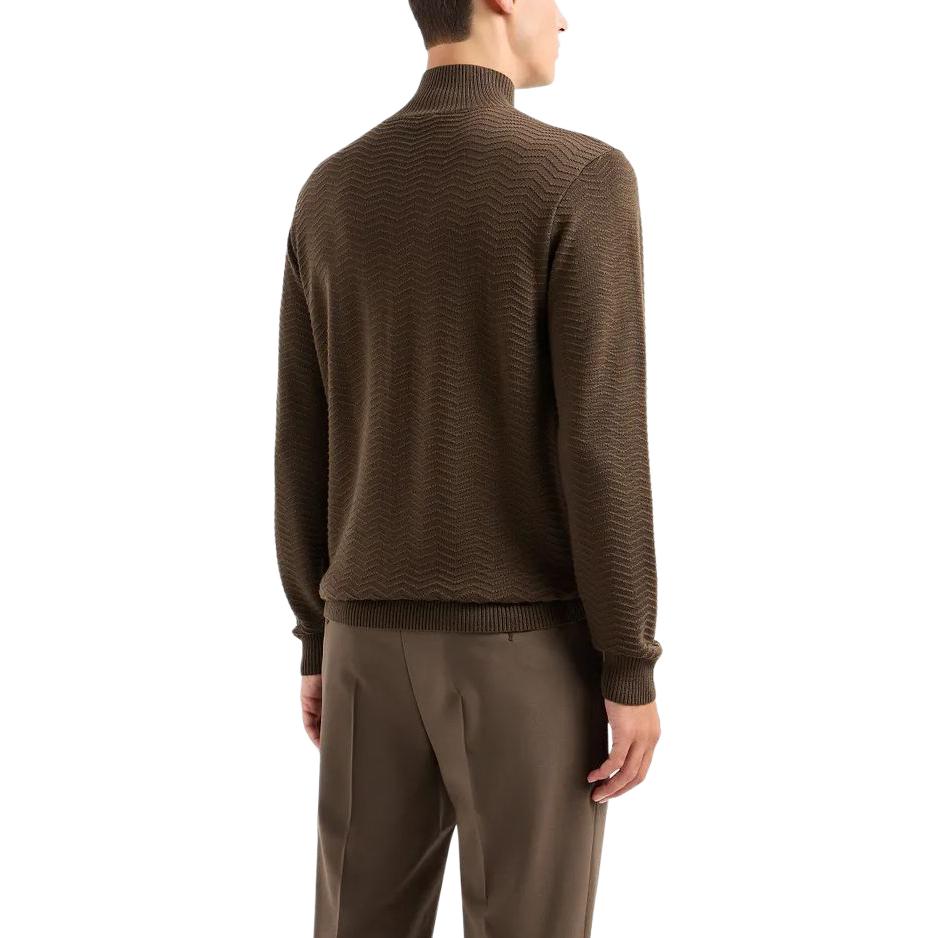 Emporio Armani  Half-Zip High Neck Sweater Brown 3D1MY61-MF7Z1-0487 圖 5