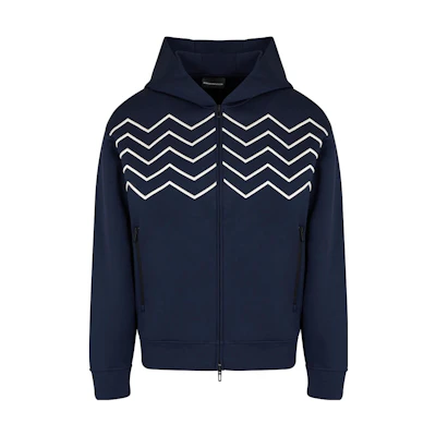 EMPORIO ARMANI Herringbone Embroidered Long Sleeve Jacket 6R1ME2-1JNWZ-09B3