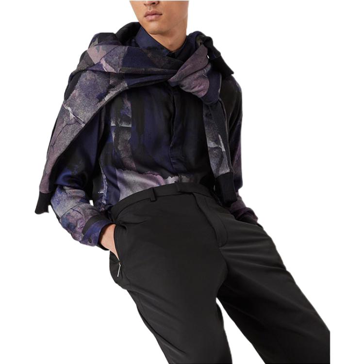 Purchase Emporio Armani  Hoodie Black Full Watercolor Print Long Sleeve 6K1M6V-1JU2Z1-F9A1