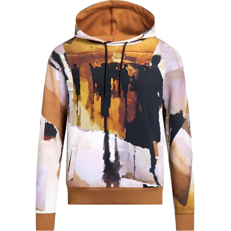 Emporio Armani  Hoodie with Full Watercolor Print - Multicolor. 6K1M6V-1JU2Z-F405