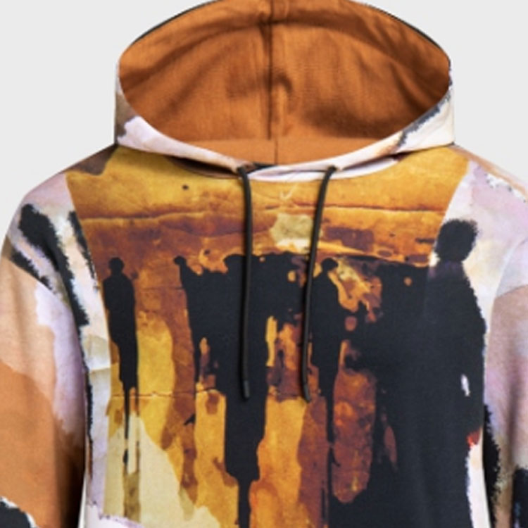 Emporio Armani  Hoodie with Full Watercolor Print - Multicolor. 6K1M6V-1JU2Z-F405 圖 5