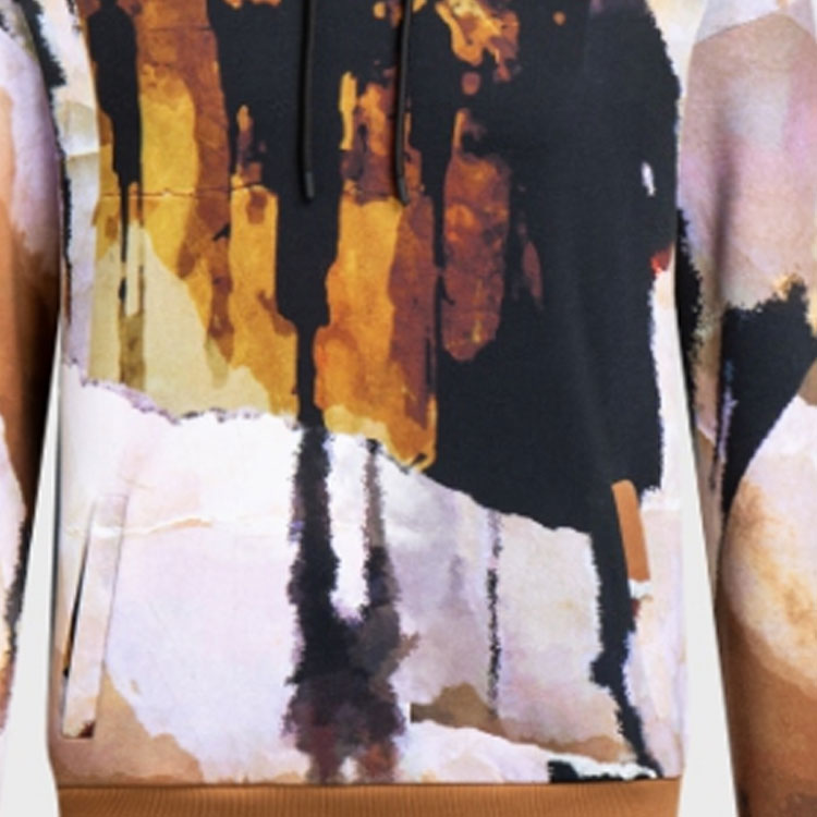 Emporio Armani  Hoodie with Full Watercolor Print - Multicolor. 6K1M6V-1JU2Z-F405 圖 6