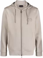 Order EMPORIO ARMANI 卡其色刺繡Logo拉鍊運動衫 8N1ML6-1JHSZ-0643