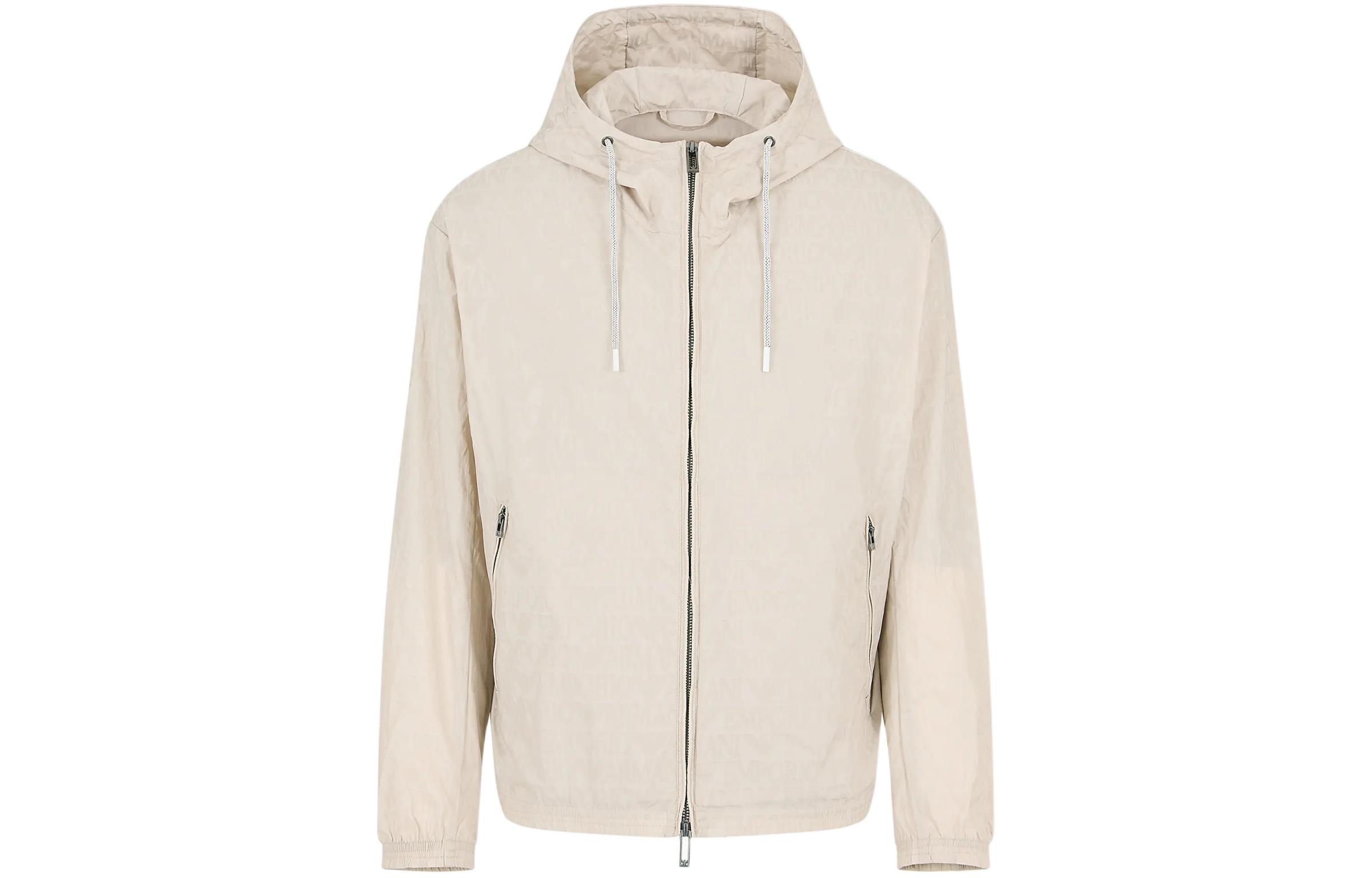 Emporio Armani  Khaki Monogram Logo Hooded Jacket 3D1BH4-1NNXZ-06G2
