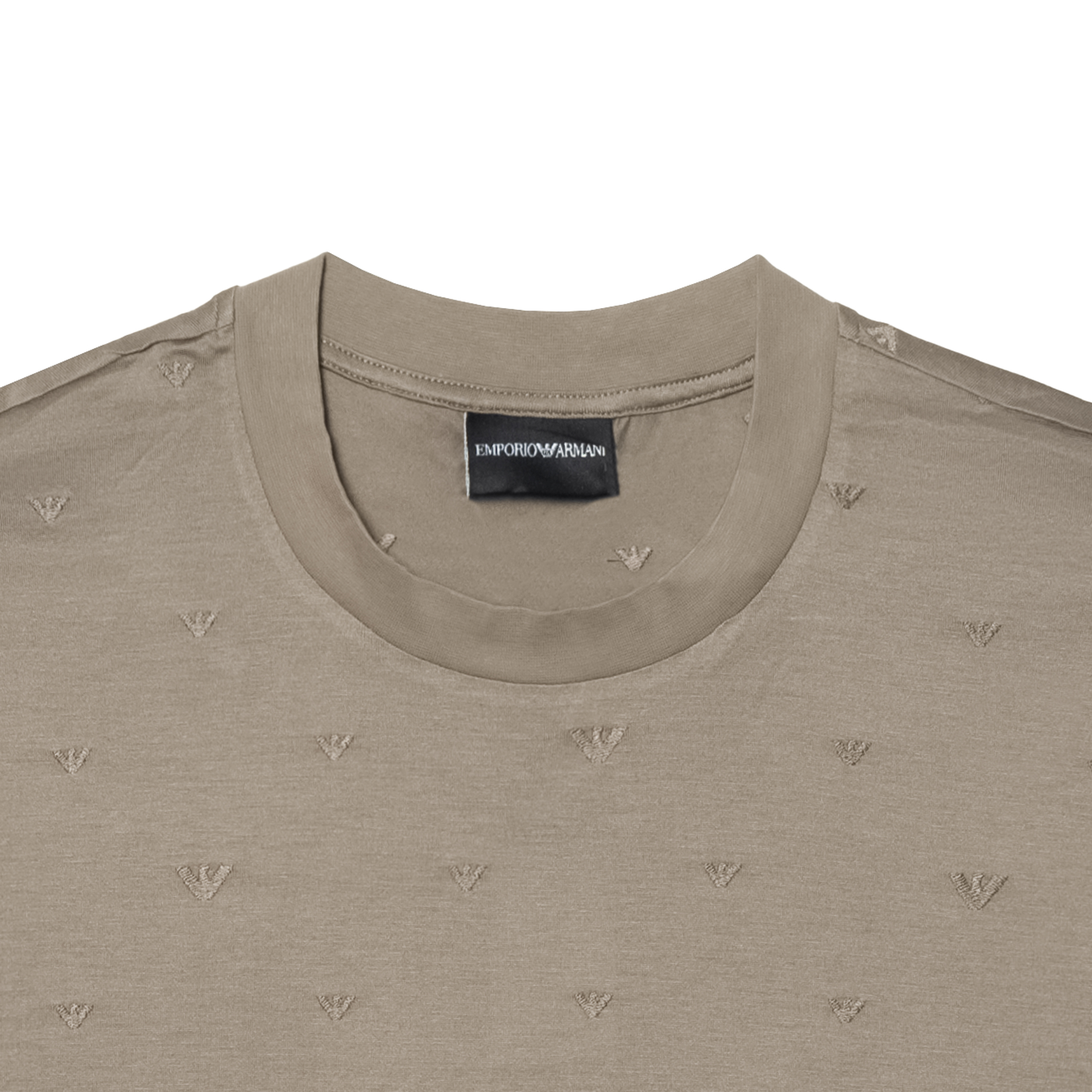 Sizing エンポリオアルマーニ カーキ SS25 イーグルエンブレム 半袖Tシャツ EM001400-AF10017-F6064