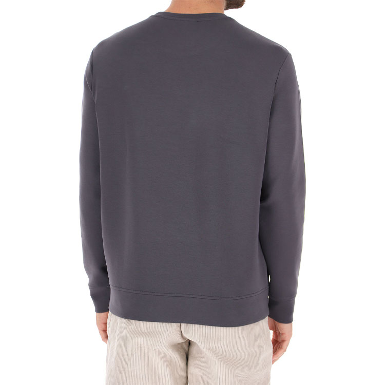 Shop EMPORIO ARMANI  Large Logo Print Crewneck Sweatshirt - Dark Grey. 6K1M69-1JHSZ-0633