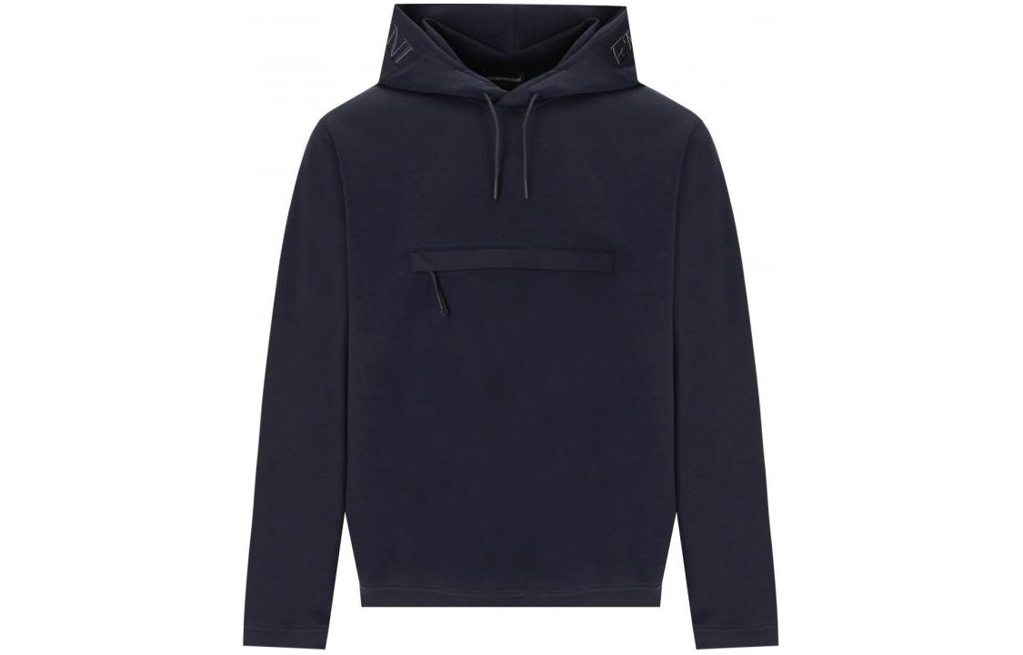 EMPORIO ARMANI  Letter Logo Print Hoodie Midnight Blue Long Sleeve Sweatshirt EM000039-AF10103-UB118 圖 2