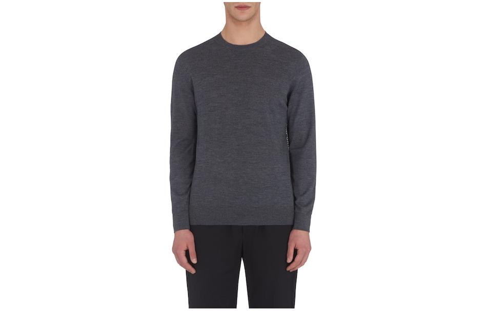 Order EMPORIO ARMANI Baju Sejuk Crewneck Cetak Huruf - Kelabu Gelap 6L1MXH-1MIVZ-0631
