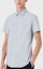 Shop EMPORIO ARMANI Light Blue Embroidered Eagle Logo Casual Short Sleeve Shirt 8N1C91-1NI9Z-0785