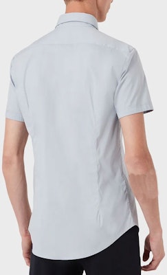 EMPORIO ARMANI Light Blue Embroidered Eagle Logo Casual Short Sleeve Shirt 8N1C91-1NI9Z-0785 Purchase EMPORIO ARMANI Light Blue Embroidered Eagle Logo Casual Short Sleeve Shirt 8N1C91-1NI9Z-0785