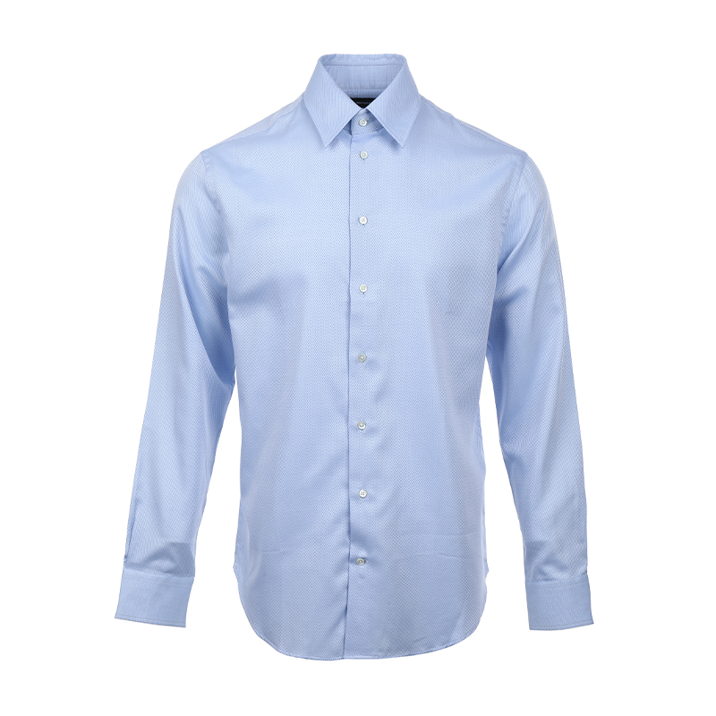 Emporio Armani  Light Blue Jacquard Check Long Sleeve Shirt FW24. EM000194-TE10955-F9024 圖 2