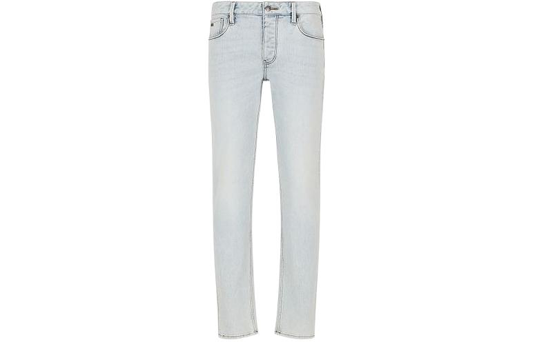 EMPORIO ARMANI  Light Blue Solid Straight-Leg Zip Jeans. 3D1J75-1DTEZ-0943 圖 2