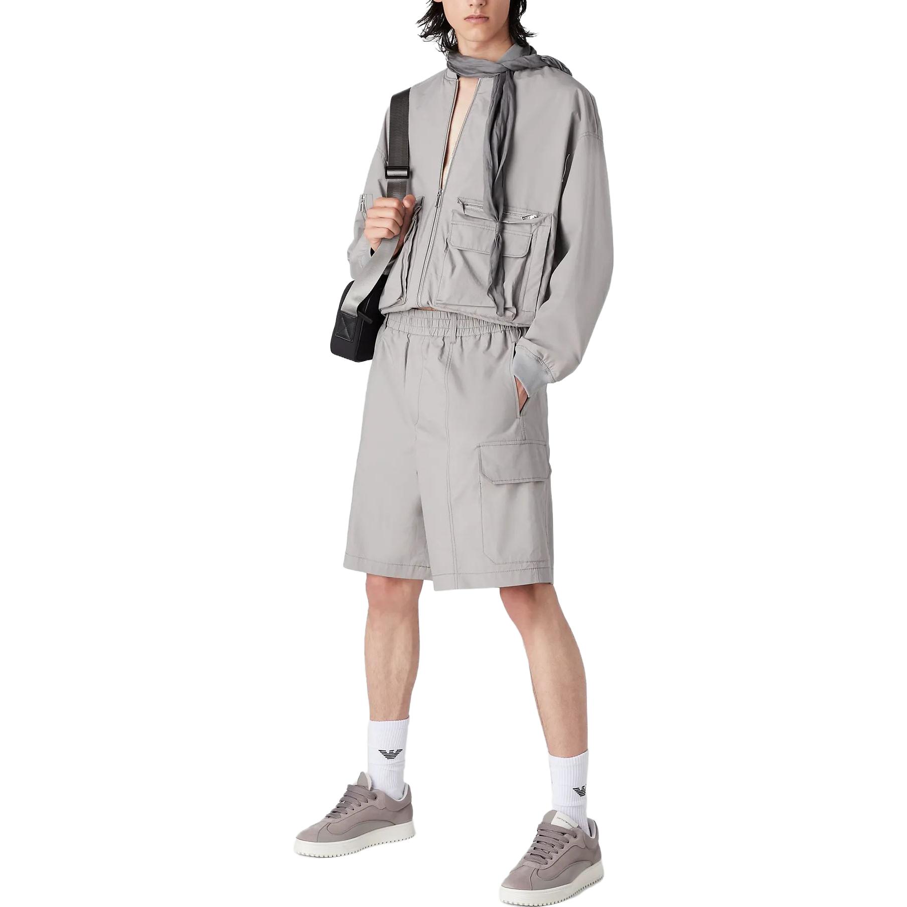 Emporio Armani  Light Gray Multi-Pocket Stand Collar Zip Jacket. 3R1BS31-NVTZ1-0634 圖 5