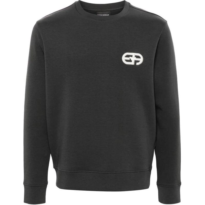 Emporio Armani  Logo Crew Neck Slim Fit Sweater Gray 8N1ML7-1JHSZ-0842