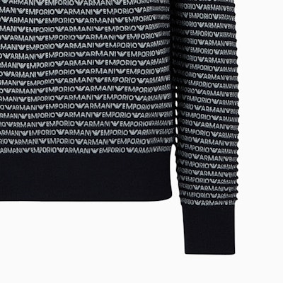 Emporio Armani Logo Crewneck Sweater Navy - SS24 Collection. 3D1MX1-1MMIZ-F906 Sizing Emporio Armani Logo Crewneck Sweater Navy - SS24 Collection. 3D1MX1-1MMIZ-F906
