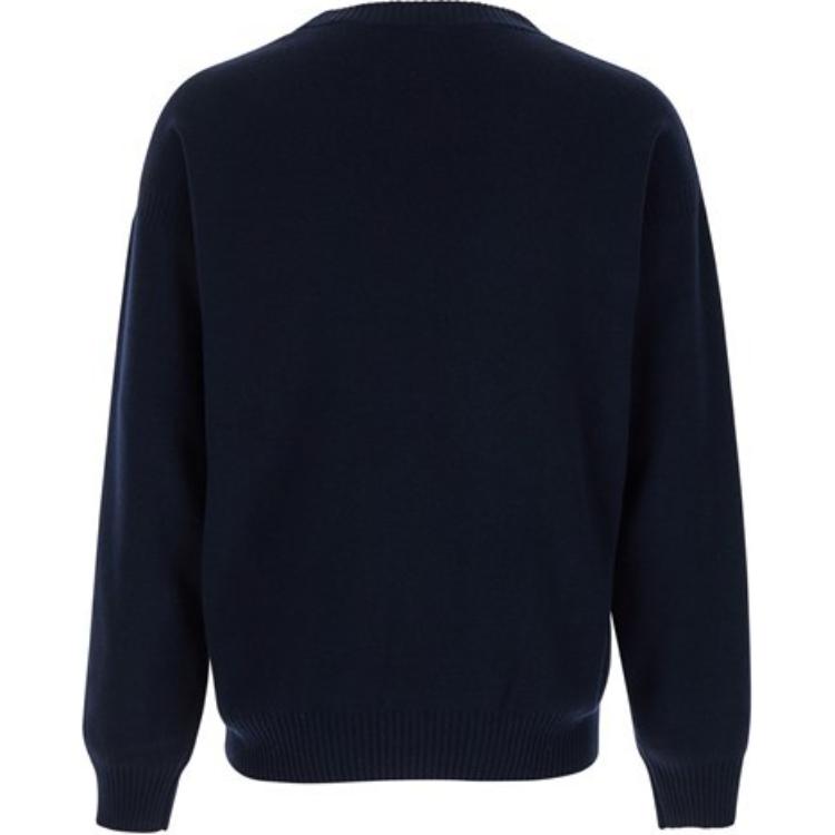 EMPORIO ARMANI  Logo Jacquard Crewneck Slim Fit Sweater Navy Blue. EM00051-5AF12177-UB109 圖 3