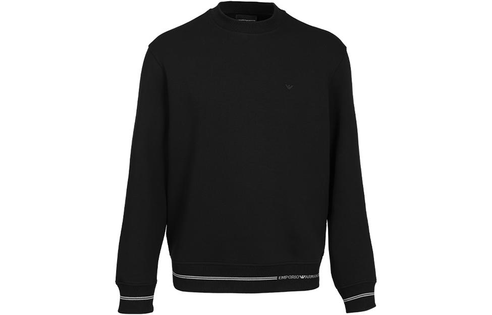 Order EMPORIO ARMANI  Logo Jacquard Ribbed Crewneck Sweatshirt. 6R1MF2-1JHSZ-01M6