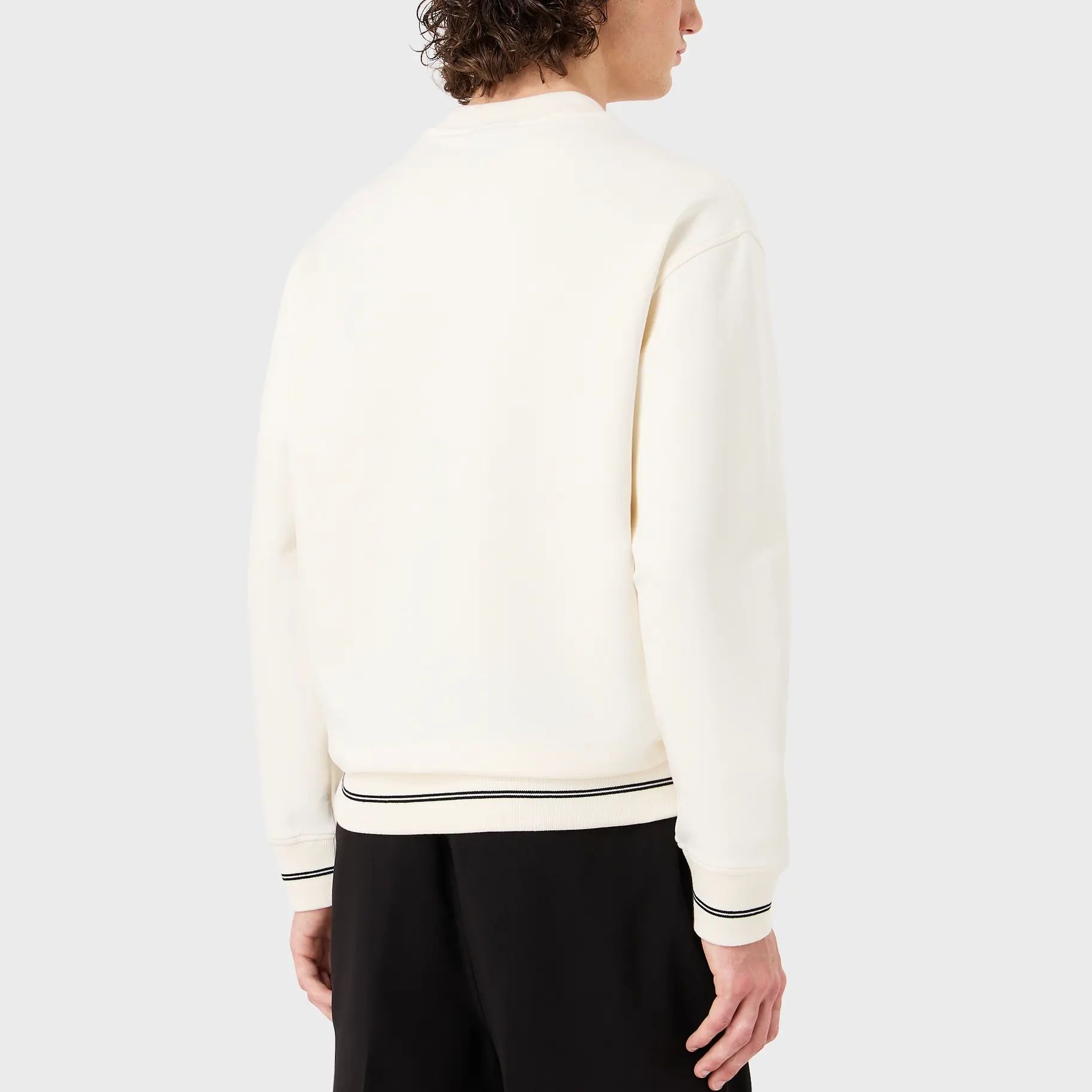 Details for EMPORIO ARMANI  Logo Jacquard Ribbed Crewneck Sweatshirt. 6R1MF2-1JHSZ-01M6