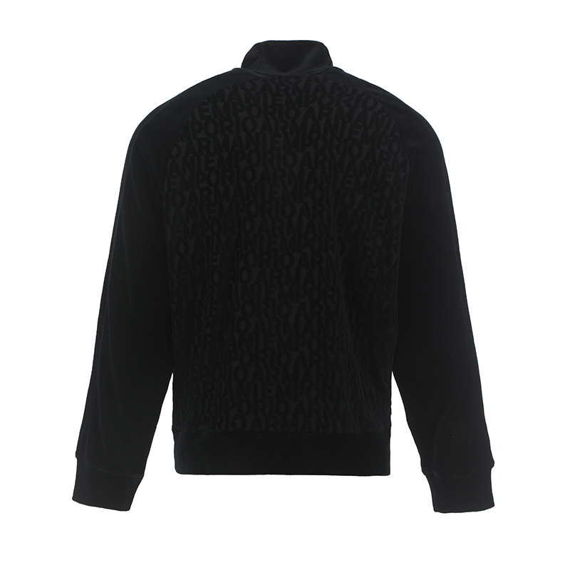 Lookbook エンポリオアルマーニ ロゴ ジャカード ジップアップジャケット ダークブルー 6R1MG3-1JJWZ-09S3