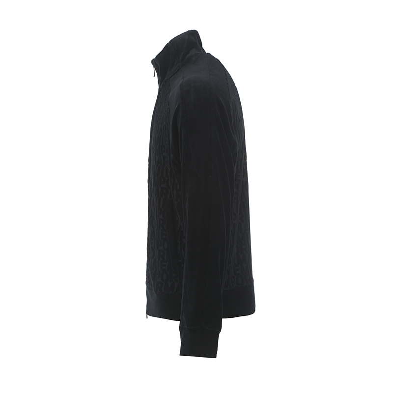 Shop エンポリオアルマーニ ロゴ ジャカード ジップアップジャケット ダークブルー 6R1MG3-1JJWZ-09S3