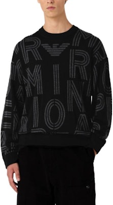 Emporio Armani Logo Knit Crewneck Pullover Sweater Lelaki. 6R1MXK-1MNKZ-F956 4