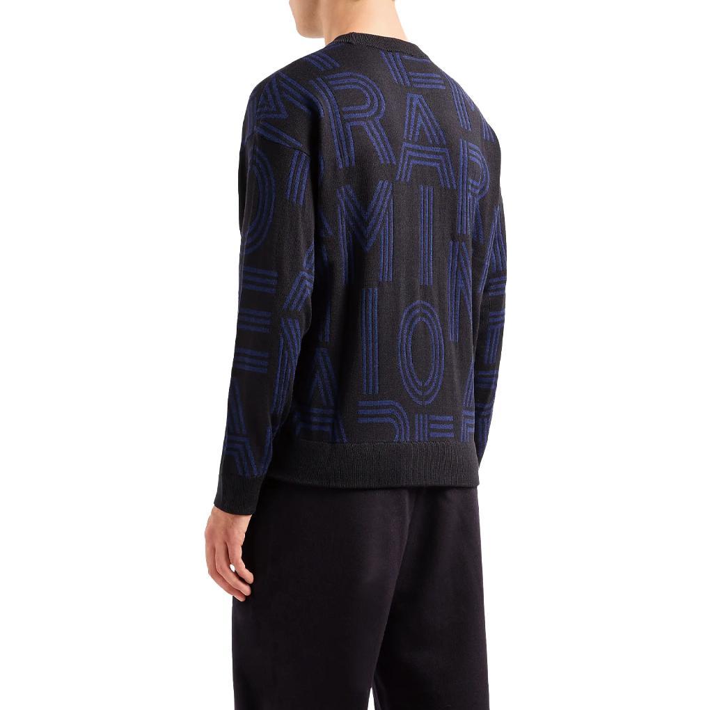 Shop Emporio Armani Logo Knit Crewneck Pullover Sweater Lelaki. 6R1MXK-1MNKZ-F956